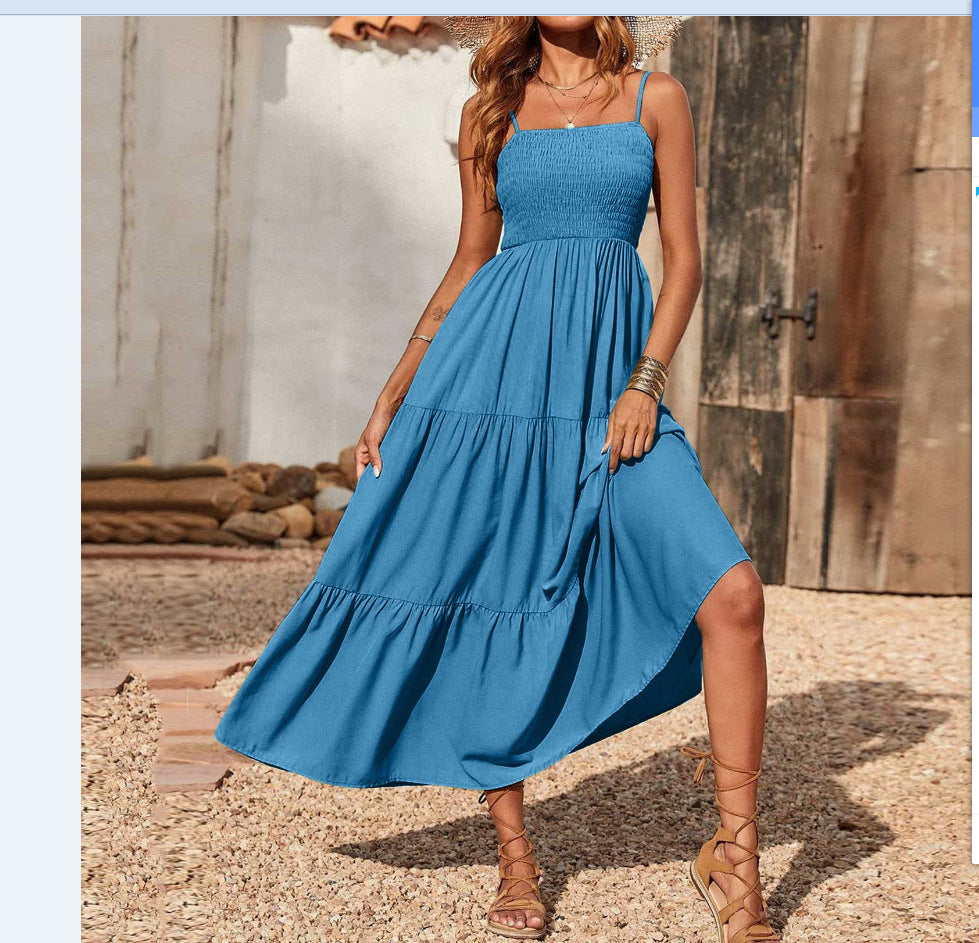 Éclat d’Été | Robe Chiffon à Imprimé Floral & Coupe Évasée