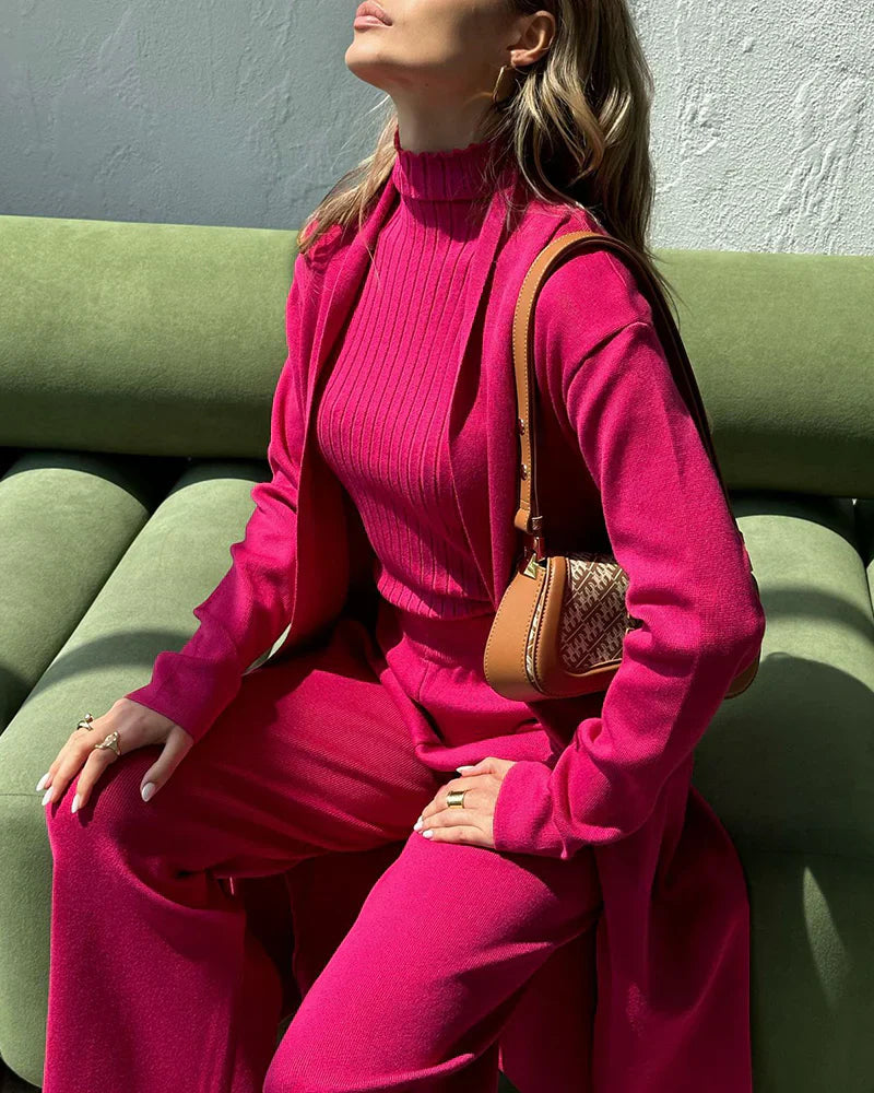 Amélie | Women's 3-Piece Knit Set: Elegance and Comfort