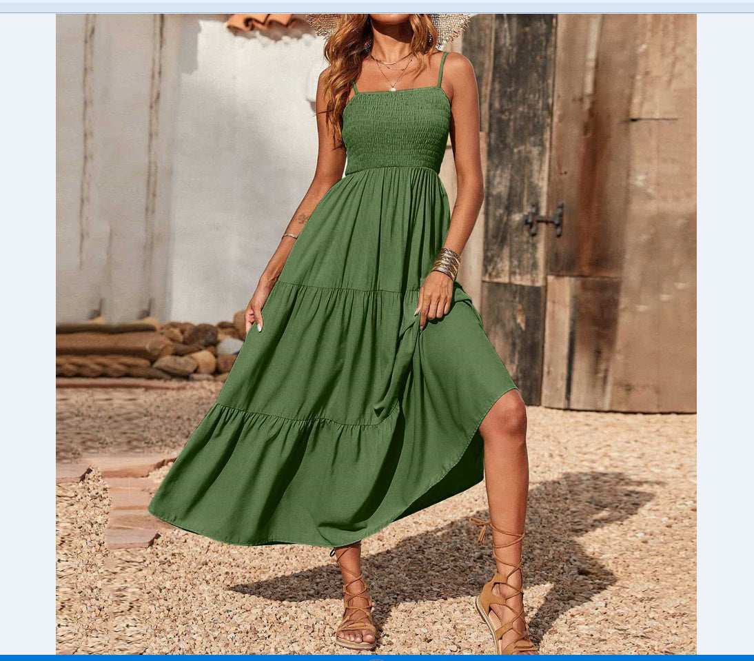 Éclat d’Été | Robe Chiffon à Imprimé Floral & Coupe Évasée