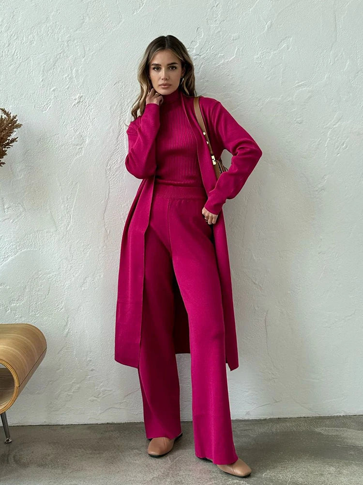 Amélie | Women's 3-Piece Knit Set: Elegance and Comfort