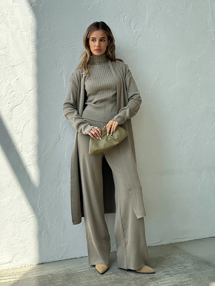 Amélie | Women's 3-Piece Knit Set: Elegance and Comfort
