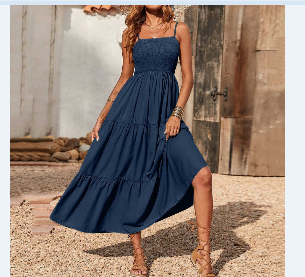 Éclat d’Été | Robe Chiffon à Imprimé Floral & Coupe Évasée