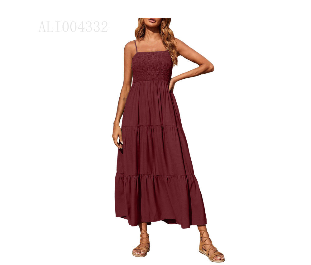 Éclat d’Été | Robe Chiffon à Imprimé Floral & Coupe Évasée