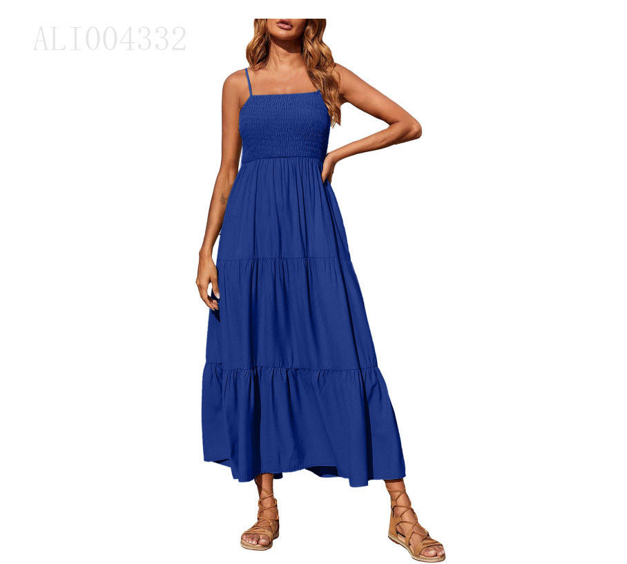 Éclat d’Été | Robe Chiffon à Imprimé Floral & Coupe Évasée
