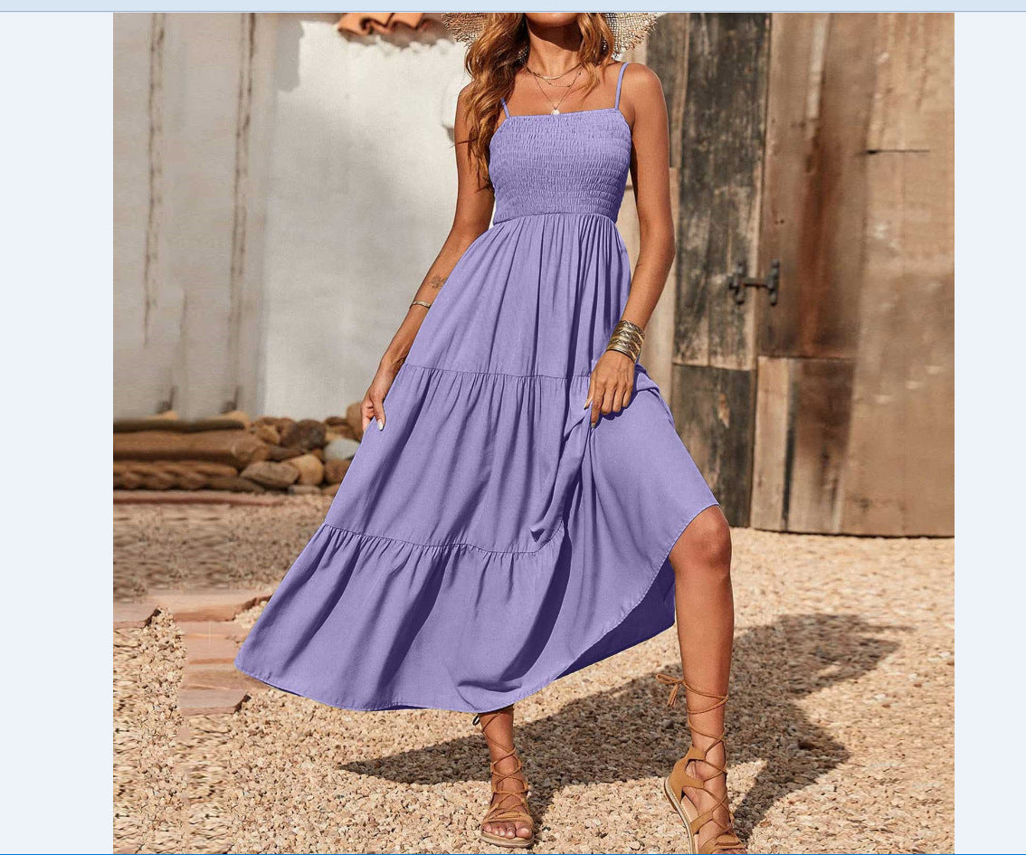 Éclat d’Été | Robe Chiffon à Imprimé Floral & Coupe Évasée