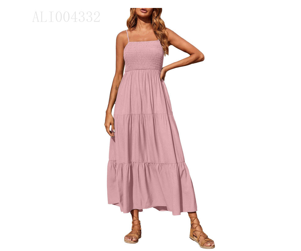 Éclat d’Été | Robe Chiffon à Imprimé Floral & Coupe Évasée