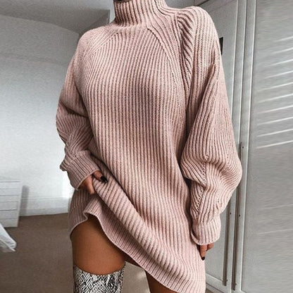 Élise | Robe-Pull Longue Col Roulé pour un Hiver Confortable et Stylé LunaryaParis