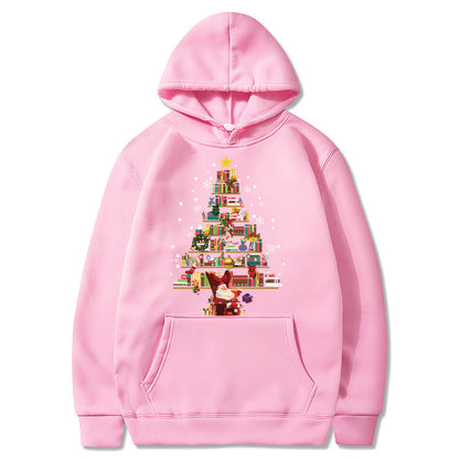 Printed Pocket Hooded Long Sleeve Sweatshirt For Men And Women