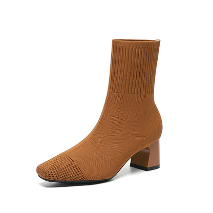 Bottes femme tricotées NEOUS vue de côté.