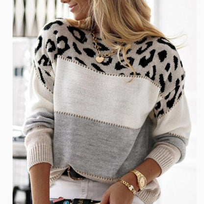 Look décontracté avec le pull léopard