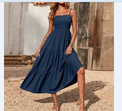 Éclat d’Été | Robe Chiffon à Imprimé Floral & Coupe Évasée