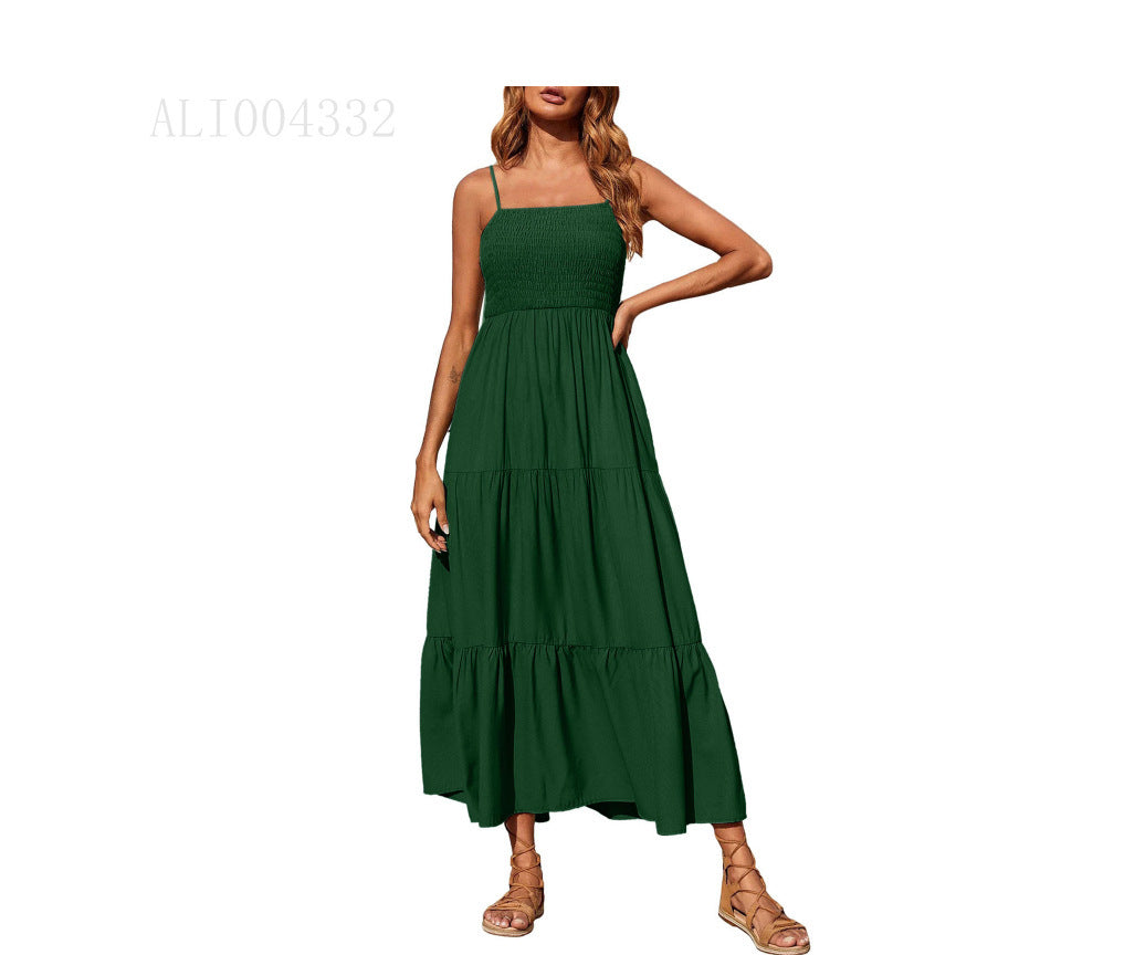 Éclat d’Été | Robe Chiffon à Imprimé Floral & Coupe Évasée