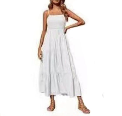 Éclat d’Été | Robe Chiffon à Imprimé Floral & Coupe Évasée